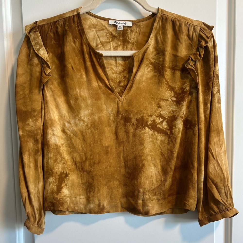 Madewell Women's Brown Tie-Dye Top